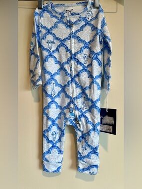 Roller Rabbit x Target Baby Geo Trellis Sloth Lion 1 Piece Pj Zip 6-9 Months NTW